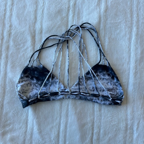 MIKOH SWIMWEAR BANYANS DREAMLAND BIKINI SET UNDERWATER NIGHT size M top - Picture 2 of 3
